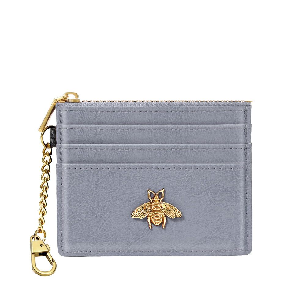 2659 Card Holder Keychain Wallet with ID Window RFID Coin Purse Bee Gifts